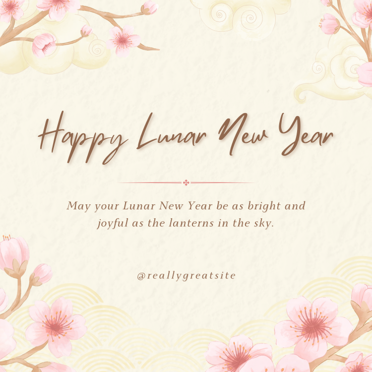 Cream and Pink Floral Watercolor Happy Lunar New Year Card Celebrate the Lunar New Year 2026 with elegance using our Cream and Pink Floral Watercolor Happy Lunar New Year Card, featuring soft florals and a warm cream tone that embody love, peace, and prosperity.