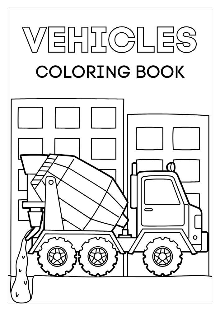 Vehicles Transport Coloring Book – Editable Canva Template | Printable Cars, Trucks & Planes Coloring Pages for Kids Vehicles Transport Coloring Book – Editable Canva Template | Printable Cars, Trucks & Planes Coloring Pages for Kids