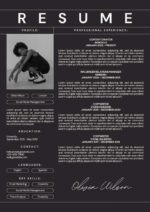 Grey and White Minimalist Social Media Management Resume – Editable Canva Template | ATS-Friendly Professional CV