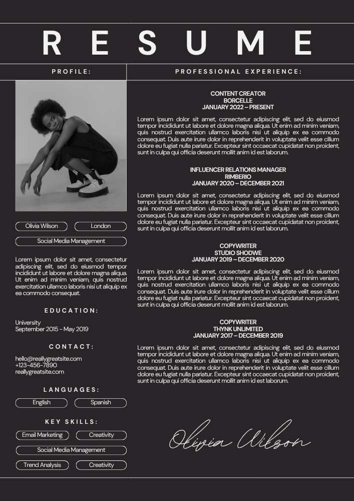 Grey and White Minimalist Social Media Management Resume – Editable Canva Template | ATS-Friendly Professional CV Grey and White Minimalist Social Media Management Resume – Editable Canva Template | ATS-Friendly Professional CV