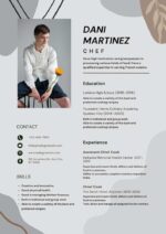 Monochrome Modern Abstract Simple CV Resume Template – Editable Professional Canva Resume | Clean ATS-Friendly Design