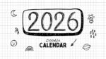 2026 Printable Calendar | Black and White Doodle 2026 Calendar – Editable Canva Template | Doodle 2026 Printable Calendar