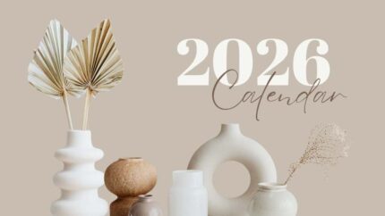 2026 Printable Calendar | Creamy Beige Aesthetic Photo Home Decor 2026 Monthly Calendar – Editable Canva Template | Creamy Beige 2026 Printable Calendar