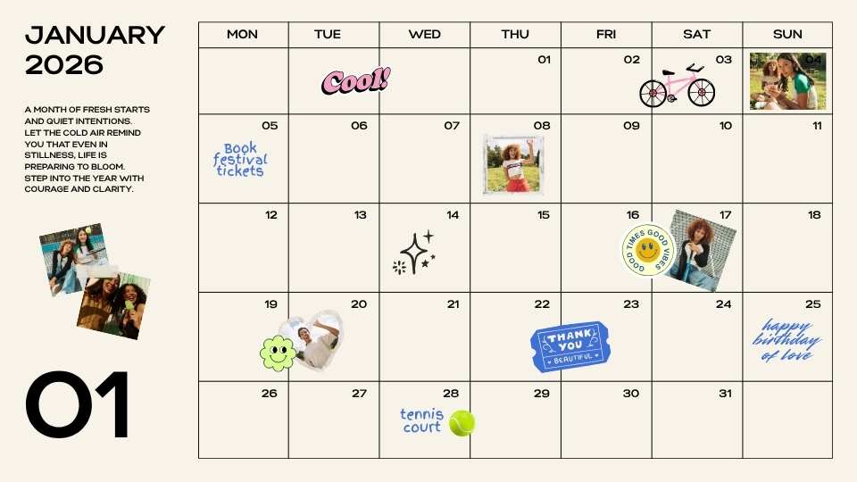 2026 Printable Calendar | Modern Scrapbooking 2026 Calendar – Editable Canva Template | Scrapbooking 2026 Printable Calendar 2026 Printable Calendar | Modern Scrapbooking 2026 Calendar – Editable Canva Template | Scrapbooking 2026 Printable Calendar