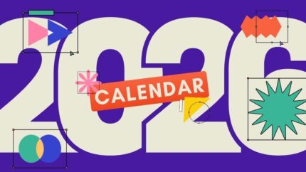 2026 Printable Calendar | Purple Cream Geometric 2026 Monthly Calendar – Editable Canva Template | Purple Cream 2026 Printable Calendar