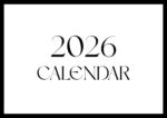 2026 Printable Calendar | White Elegant Nature 2026 Calendar Wall Calendar – Editable Canva Template | Elegant Nature 2026 Calendar