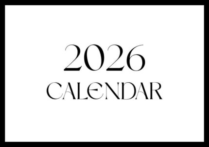2026 Printable Calendar | White Elegant Nature 2026 Calendar Wall Calendar – Editable Canva Template | Elegant Nature 2026 Calendar