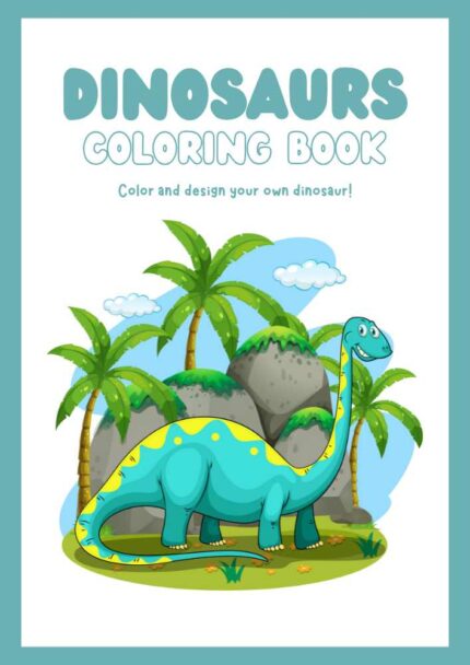 Dinosaurs Activity Coloring Book for Kids – Fun Printable Learning & Coloring Pages | Editable Canva Template