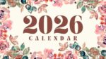 2026 Printable Calendar | Pink Green Pastel Minimalist Elegant 2026 Calendar – Editable Canva Template | Pastel Elegant 2026 Calendar