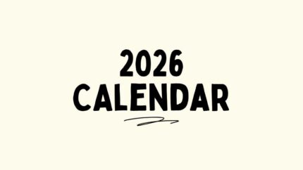 2026 Printable Calendar | Cream and Black Simple Motivational 2026 Calendar – Editable Canva Template | Cream Black 2026 Printable Calendar