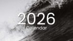 2026 Printable Calendar | Monochrome Black and White Photo 2026 Calendar – Editable Canva Template | Monochrome 2026 Printable Calendar