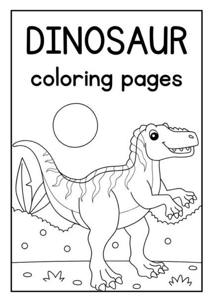 Dinosaurs Coloring Book for Kids – Editable Canva Template | Fun Printable Dinosaur Activity Pages