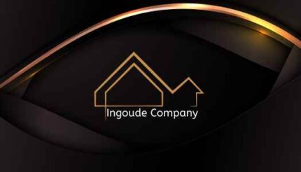 Editable Navy and Gold Elegant Company Business Card Template | Canva Design