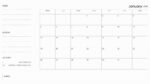 2026 Printable Calendar | Black and White Simple Monthly 2026 Calendar – Editable Canva Template | Simple BW 2026 Printable Calendar