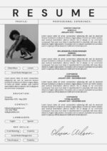 Grey and White Minimalist Social Media Management Resume – Editable Canva Template | ATS-Friendly Professional CV