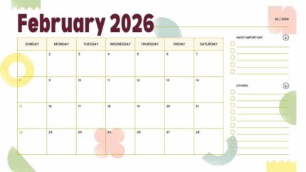 2026 Printable Calendar | Pastel Modern 2026 Monthly Calendar Presentation – Editable Canva Template | Pastel Modern 2026 Printable Calendar