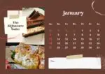 2026 Printable Calendar | Feminine Brown and Beige A4 Wall Calendar 2026 – Editable Template