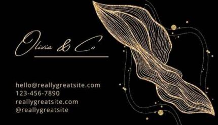 Editable Black and Gold Minimalist Business Card Template | Classy Canva Design