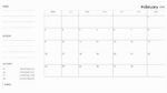 2026 Printable Calendar | Black and White Simple Monthly 2026 Calendar – Editable Canva Template | Simple BW 2026 Printable Calendar