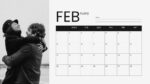 2026 Printable Calendar | Monochrome Black and White Photo 2026 Calendar – Editable Canva Template | Monochrome 2026 Printable Calendar