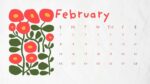2026 Printable Calendar | Red, Yellow and Green Abstract Floral 2026 Calendar – Editable Canva Template | Abstract Floral 2026 Printable Calendar