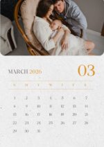 2026 Printable Calendar | Yellow Brown Minimalist Year Planner A4 Document – Editable Canva Template | Yellow Brown 2026 Printable Calendar