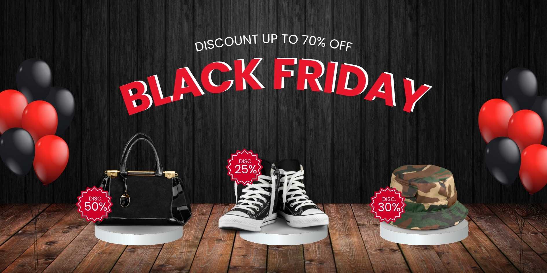 Black Friday Banner Landscape Black Friday Banner Landscape Editable Template – Modern Minimalist Sale Design