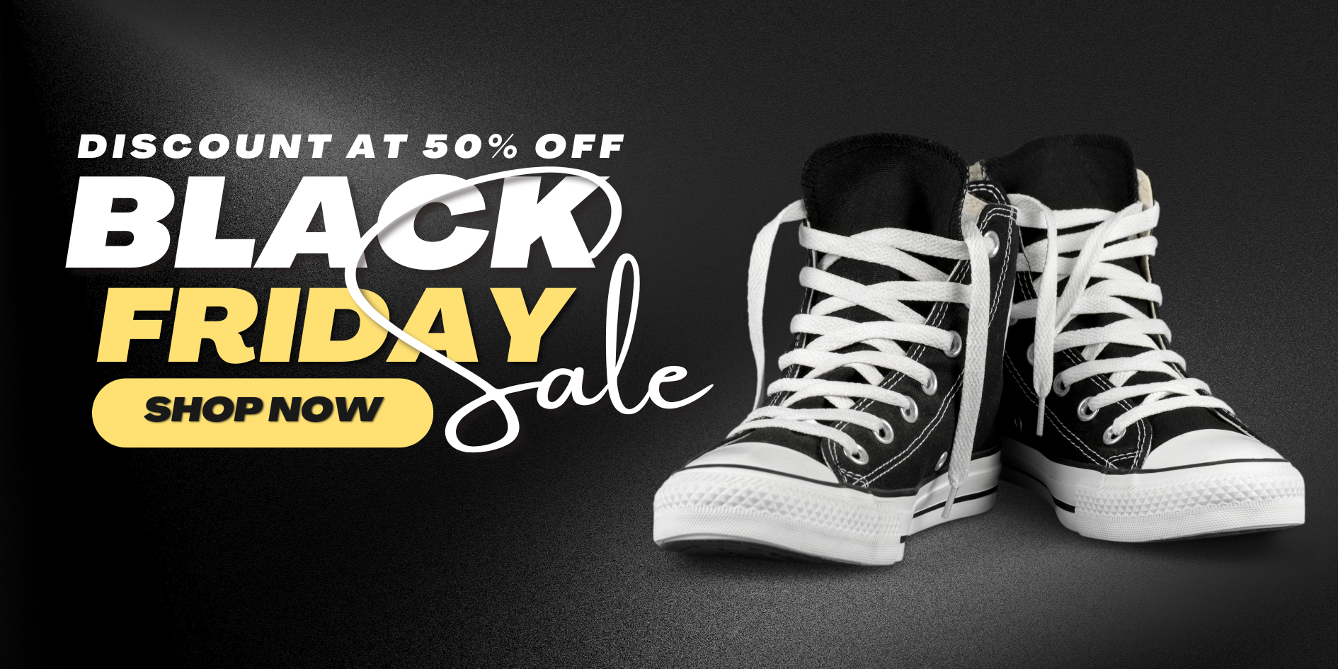 Black Friday Shoe Sale Banner Black Friday Shoe Sale Banner – Modern Editable Footwear Promotion Template