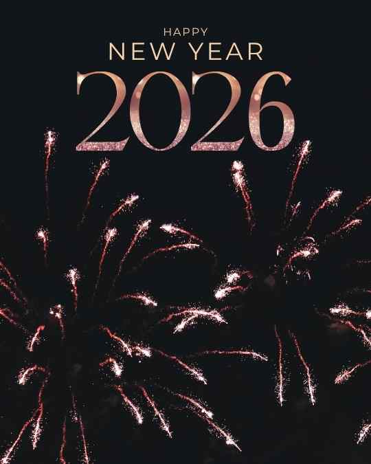 Black and Golden 2026 Happy New Year Instagram Post