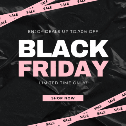 Black and Pink Modern Black Friday Sale Instagram Post 2025