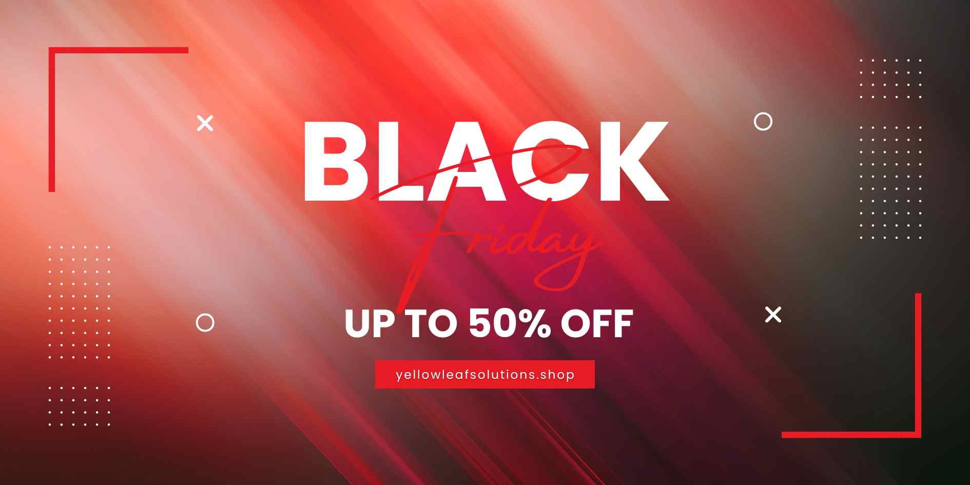 Black and Red Modern Black Friday Banner Black and Red Modern Black Friday Banner – Bold Editable Sale Promotion Template