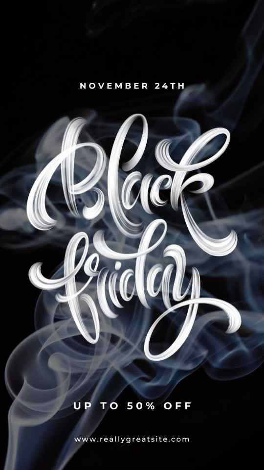 Black and White Modern Black Friday Instagram Story
