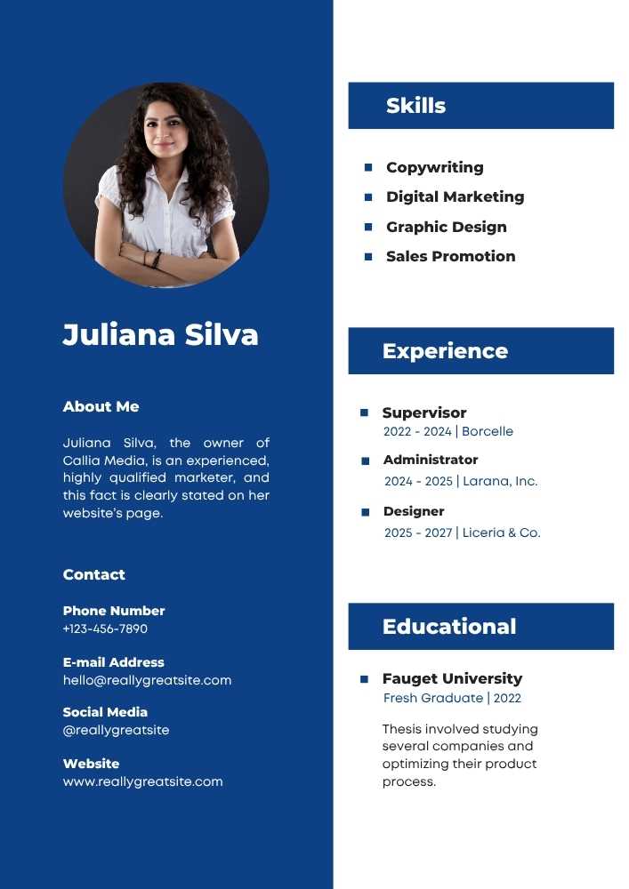 Blue Bold Modern Minimalist Resume Blue Bold Modern Minimalist Resume – Editable Canva Template | ATS-Friendly Reverse-Chronological CV