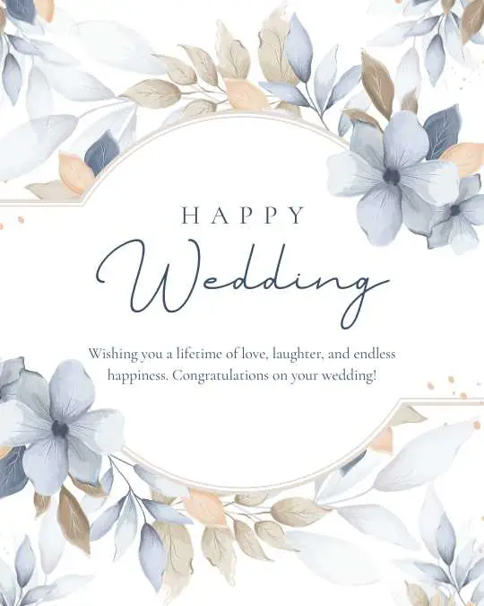 Blue Flower Happy Wedding Instagram Post Blue Flower Happy Wedding Instagram Post