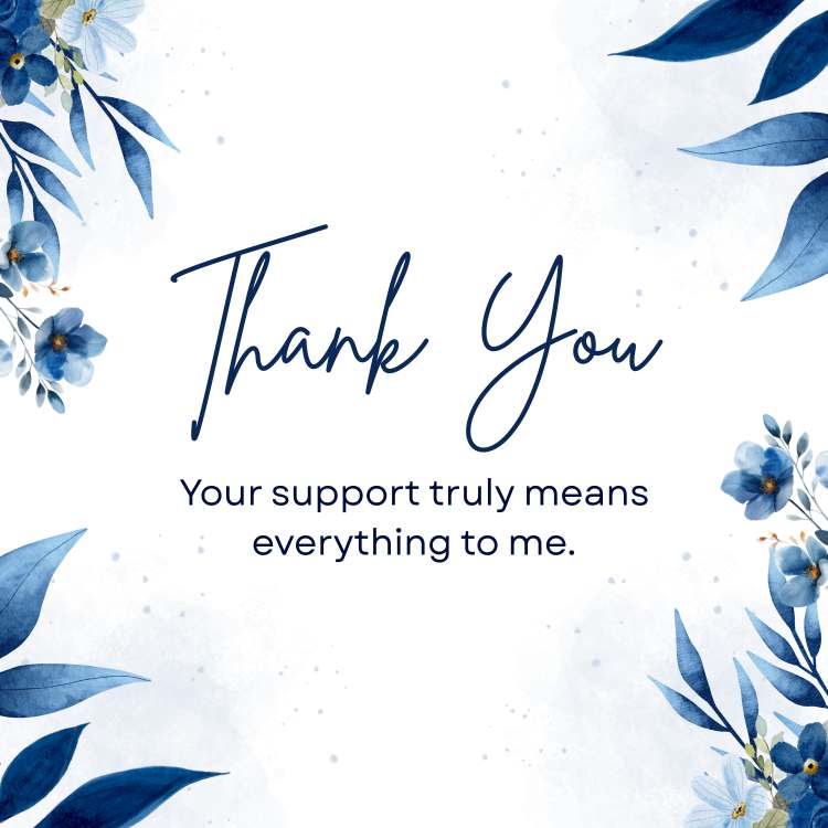 Blue and White Watercolor Thank You Card (Square) Blue and White Watercolor Thank You Card (Square)
