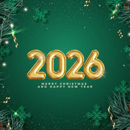 Green Traditional 2026 Merry Christmas and Happy New Year Instagram Post