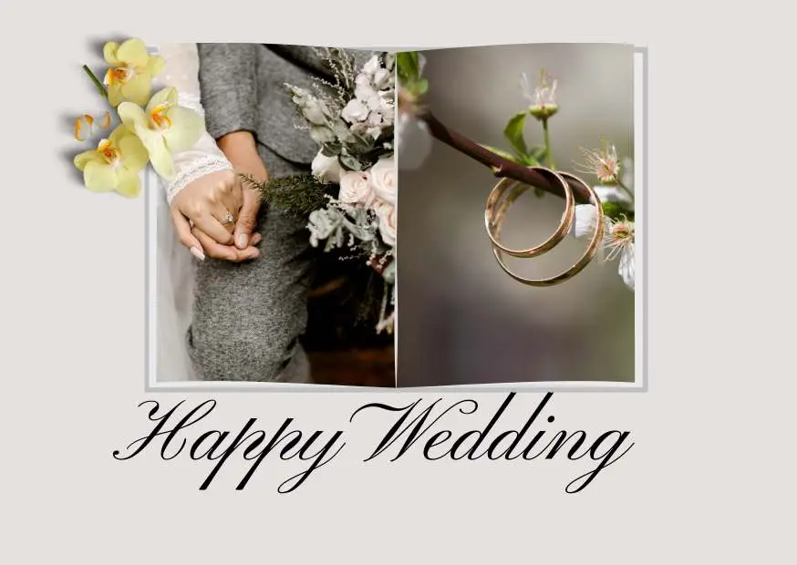 Happy Wedding (Card (Landscape))