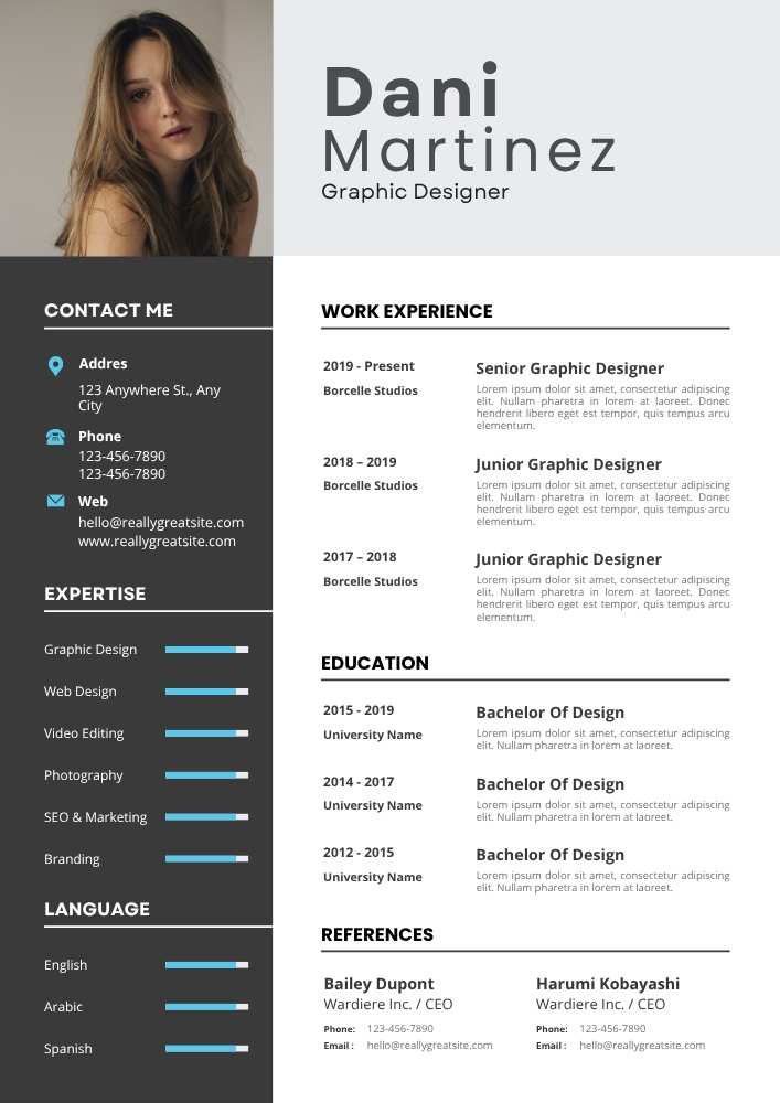 Modern Minimalist CV Resume Modern Minimalist CV Resume – Clean Professional Editable Canva Template | ATS-Friendly Resume Design