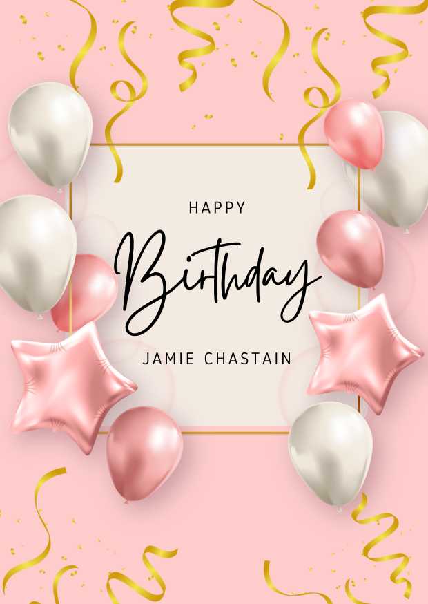 Pink Minimalist Happy Birthday Card