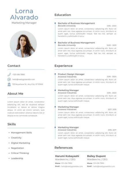 Professional Modern CV Resume – Clean Editable Canva Template | ATS-Friendly Corporate Resume Design