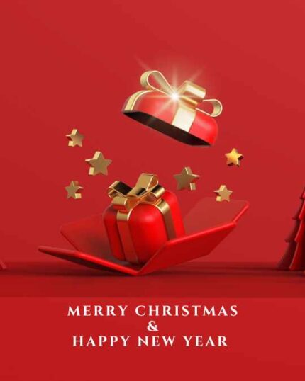 Red Traditional Merry Christmas and Happy New Year Instagram Post