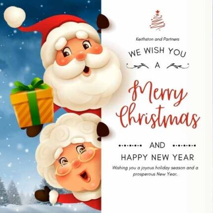 Red and White 3D Illustrative Christmas Greetings Instagram Post