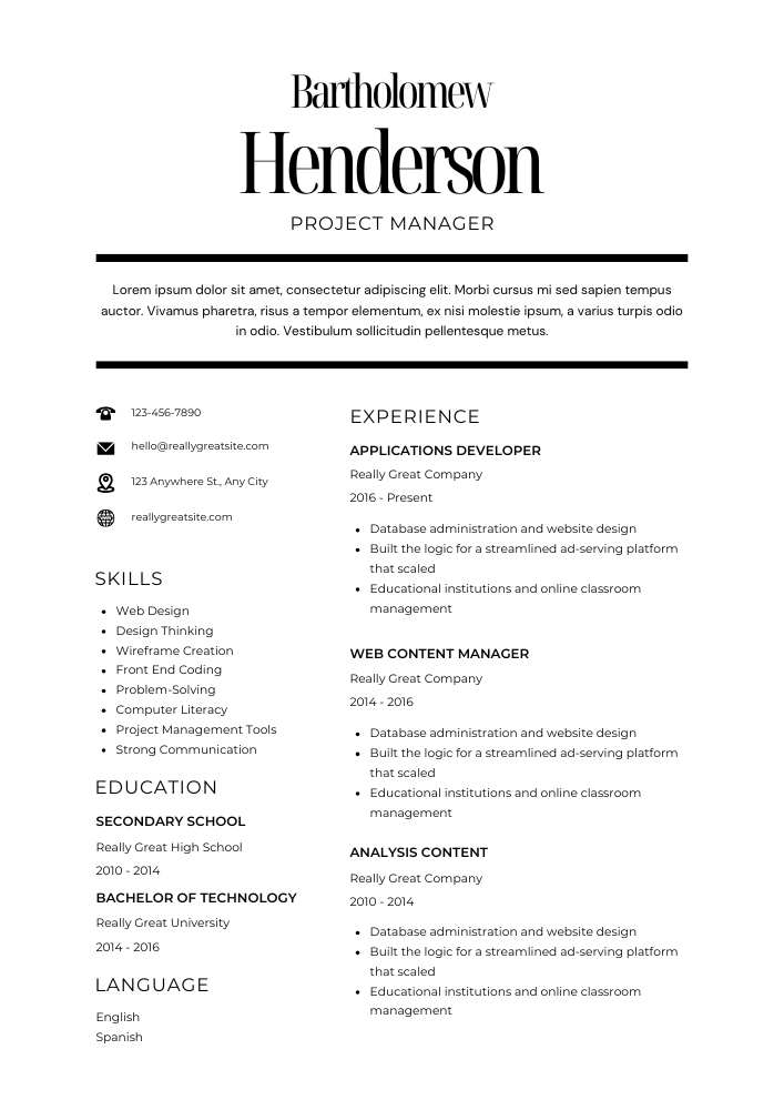 White Black Simple Professional Corporate CV Resume White Black Simple Professional Corporate CV Resume – Clean Modern Canva Template | ATS-Friendly Resume Design 2025