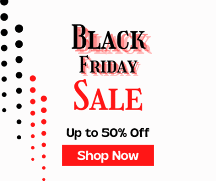 White Modern Black Friday Sale Facebook Post
