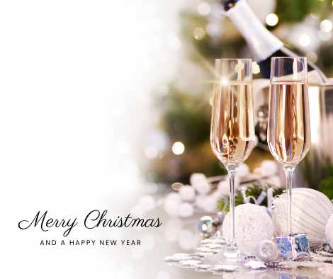 White Traditional Merry Christmas and Happy New Year Greeting Card White Traditional Merry Christmas and Happy New Year Greeting Card