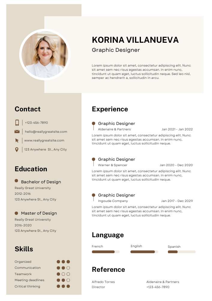 White and Beige Minimalist Graphic Designer Professional Cv Resume White and Beige Minimalist Graphic Designer Professional CV Resume – Editable Canva Template | ATS-Friendly Modern Resume