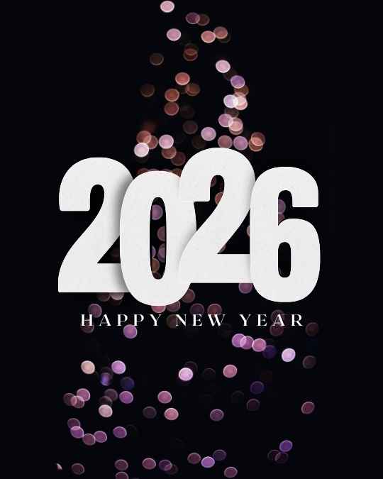 White and Black 2026 Happy New Year Instagram Post