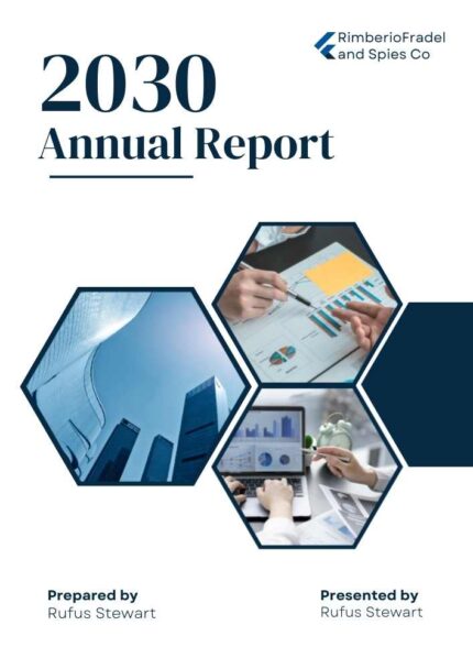 White & Navy Modern Company Annual Report Template – Professional Editable Business Report