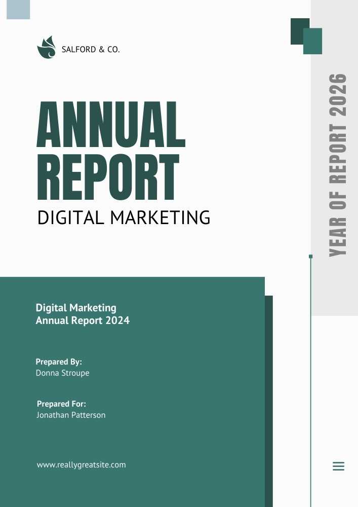 Green & Grey Marketing Annual Report Template – Editable Business Report for Modern Brands Green & Grey Marketing Annual Report Template – Editable Business Report for Modern Brands
