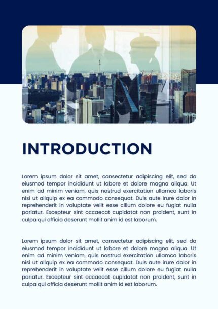 Navy Modern Business Plan Report Template – Editable Strategic Planning Document